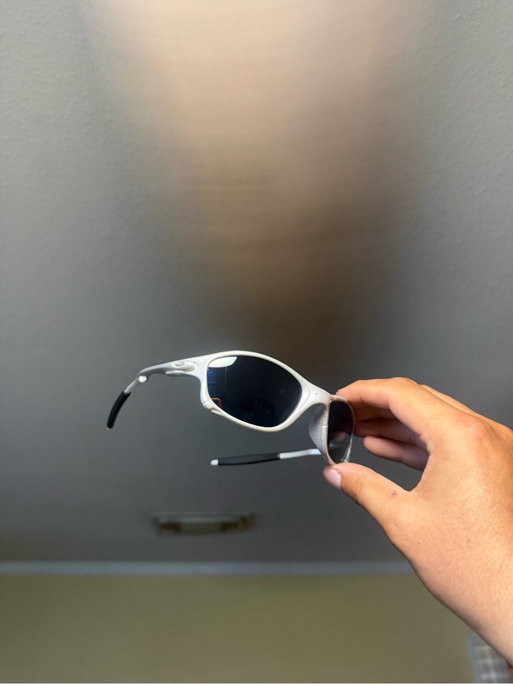 White  Frame Sunglasses - White Oakley